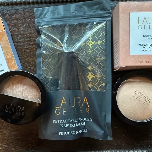 Laura Geller NEW Retractable Angled Kabuki Brush/Color Correcting Foundations(2) - Picture 4 of 9